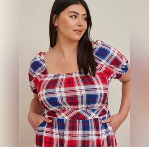 Torrid red white & blue dress 4
